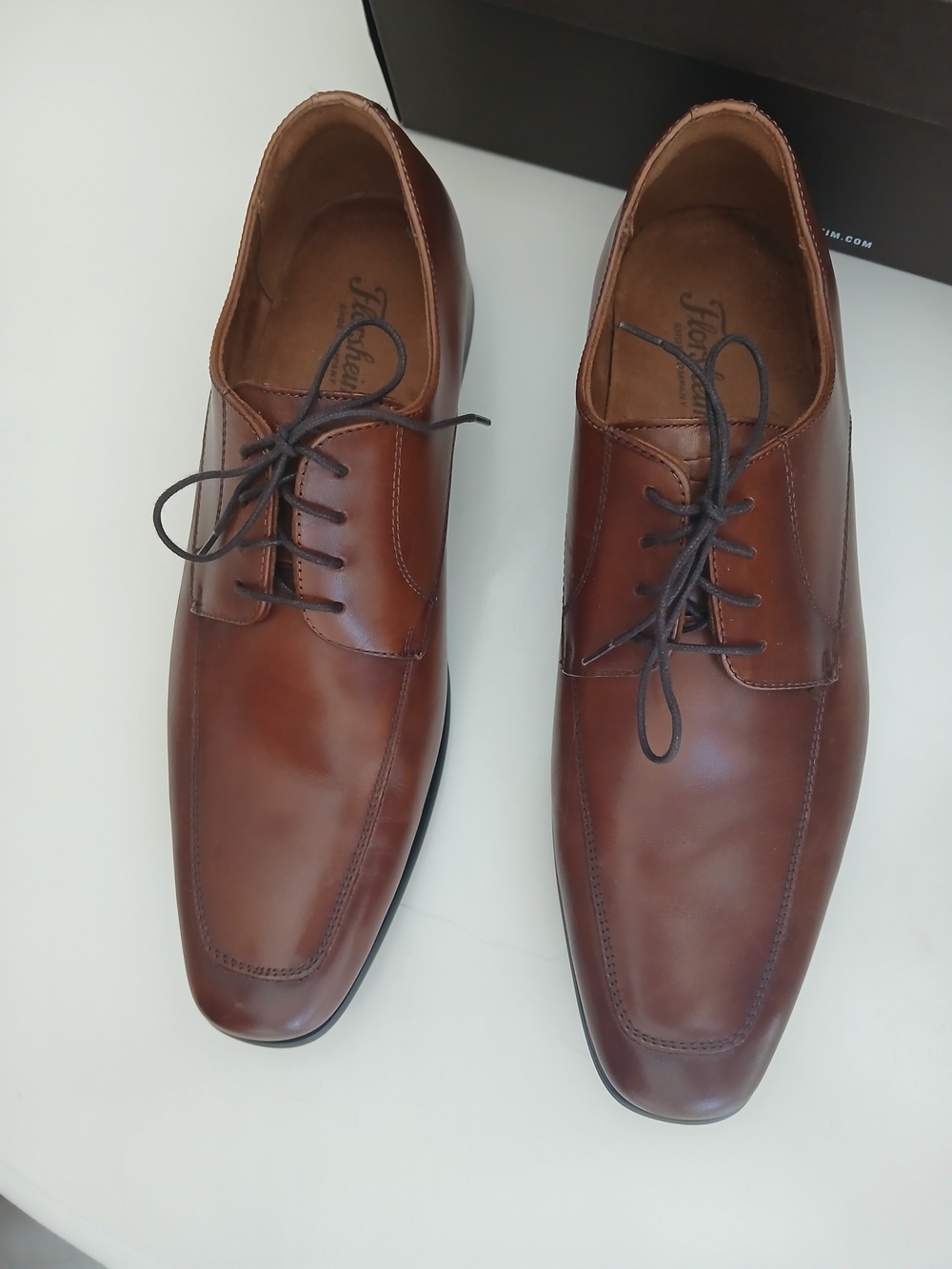 Florsheim Mens Postino Cognac Smooth/Perf Oxford Dress Shoe Size 8 (2402109)
